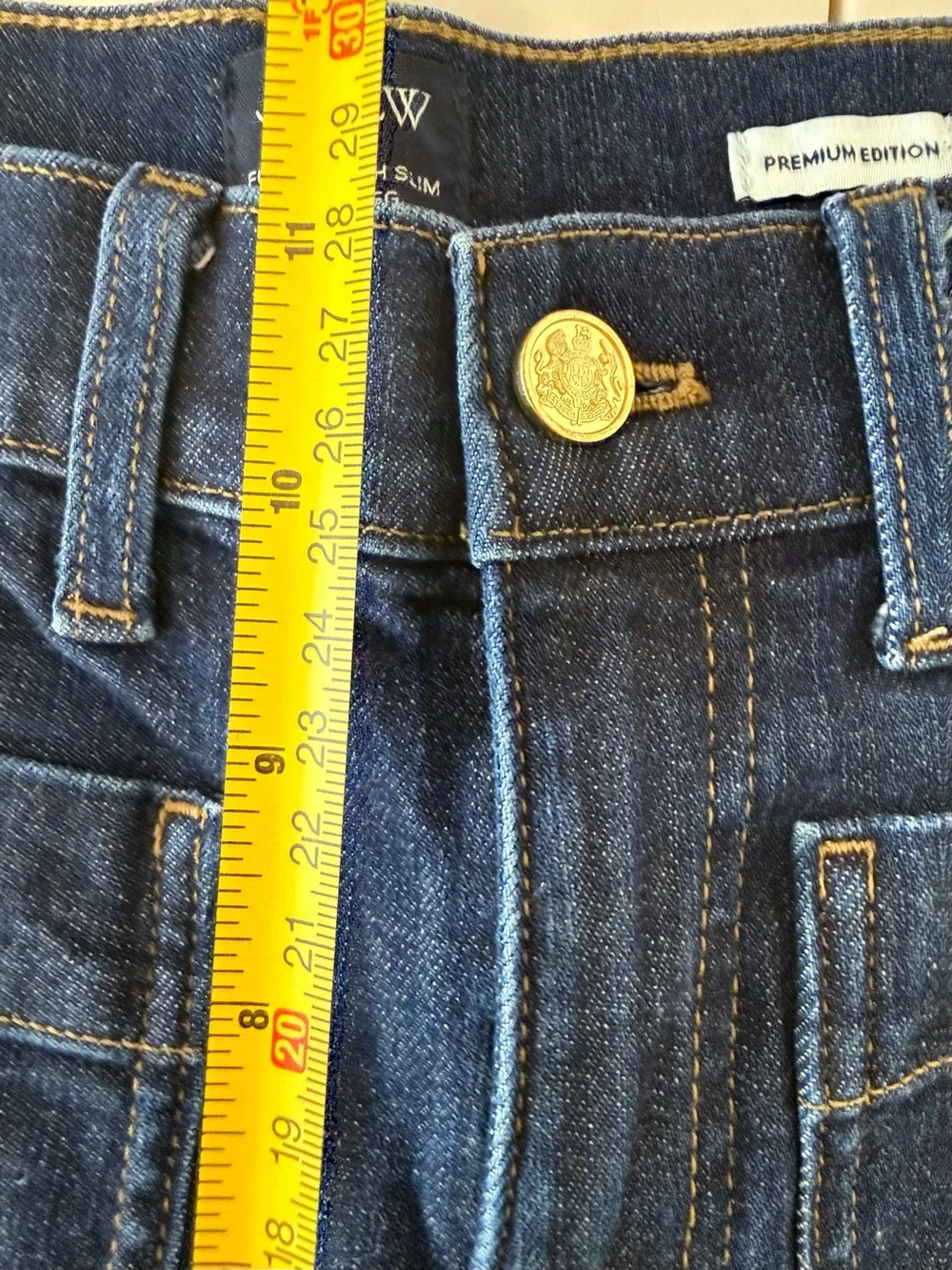 J.Crew Premium Edition Full-Length Sailor Wide-Leg Jeans Dark Wash Size 27